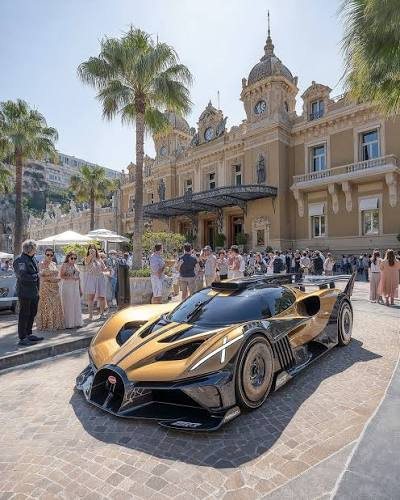 Bugatti supercar at Casino de Monte-Carlo